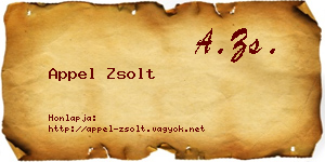 Appel Zsolt névjegykártya